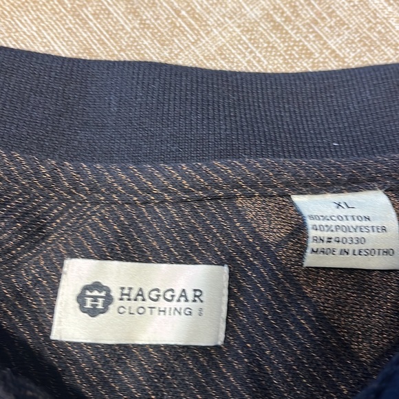 Haggar brown and black long sleeved shirt size XL - Picture 2 of 2